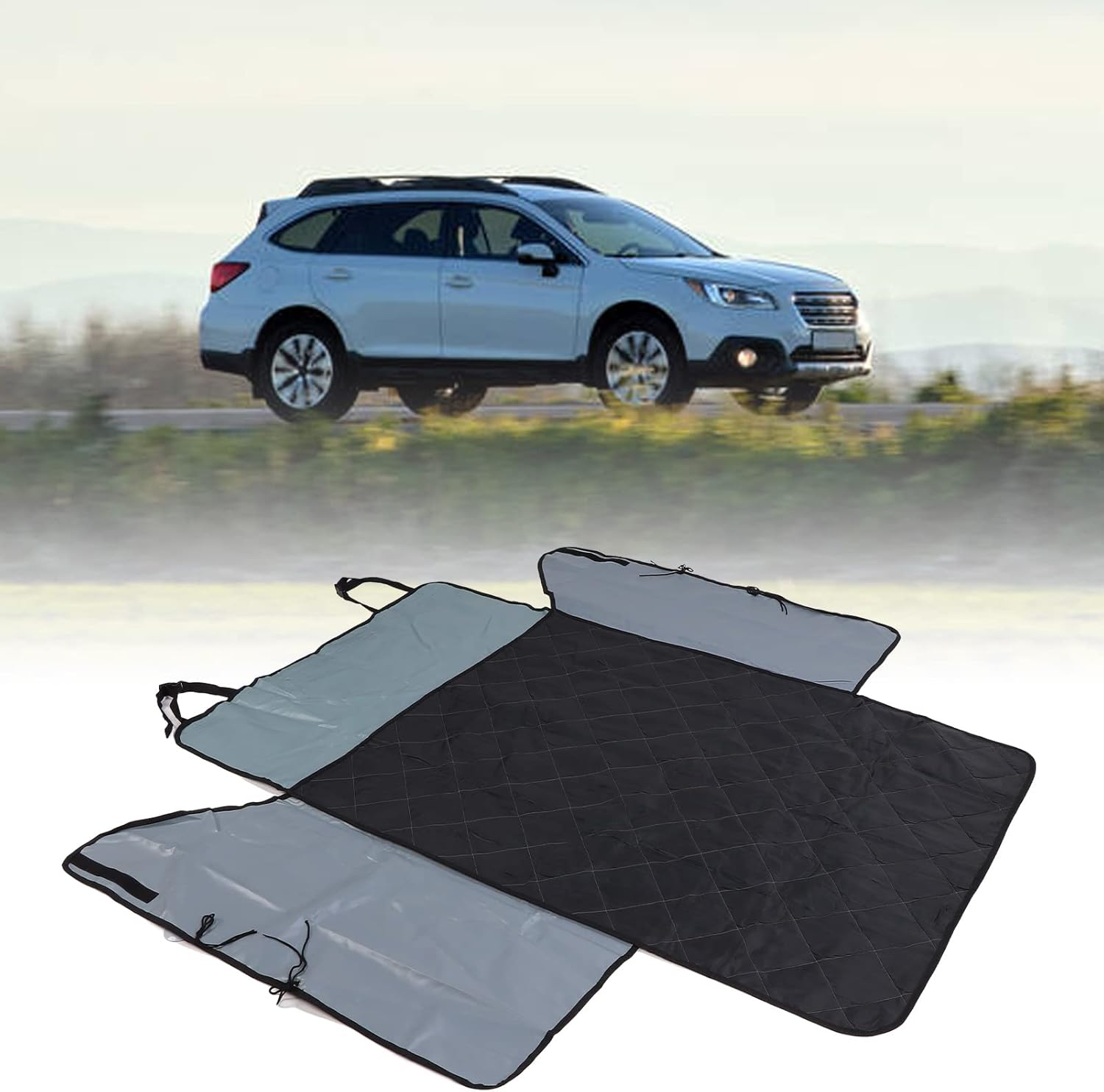 Dog Car Seat Cover, Oxford Fabric Waterproof Durable Quick Installation Pet Seat Cover, anti Slip Space Saving Dog Back Seat Cover with Side Flaps for Cars Trucks and SUV image number 5