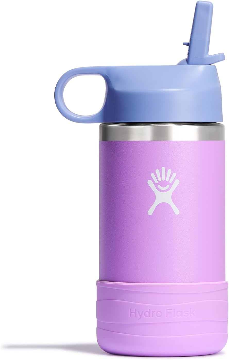 Hydro Flask 12 Oz Kids Wide Mouth Straw Cap and Boot Anemone