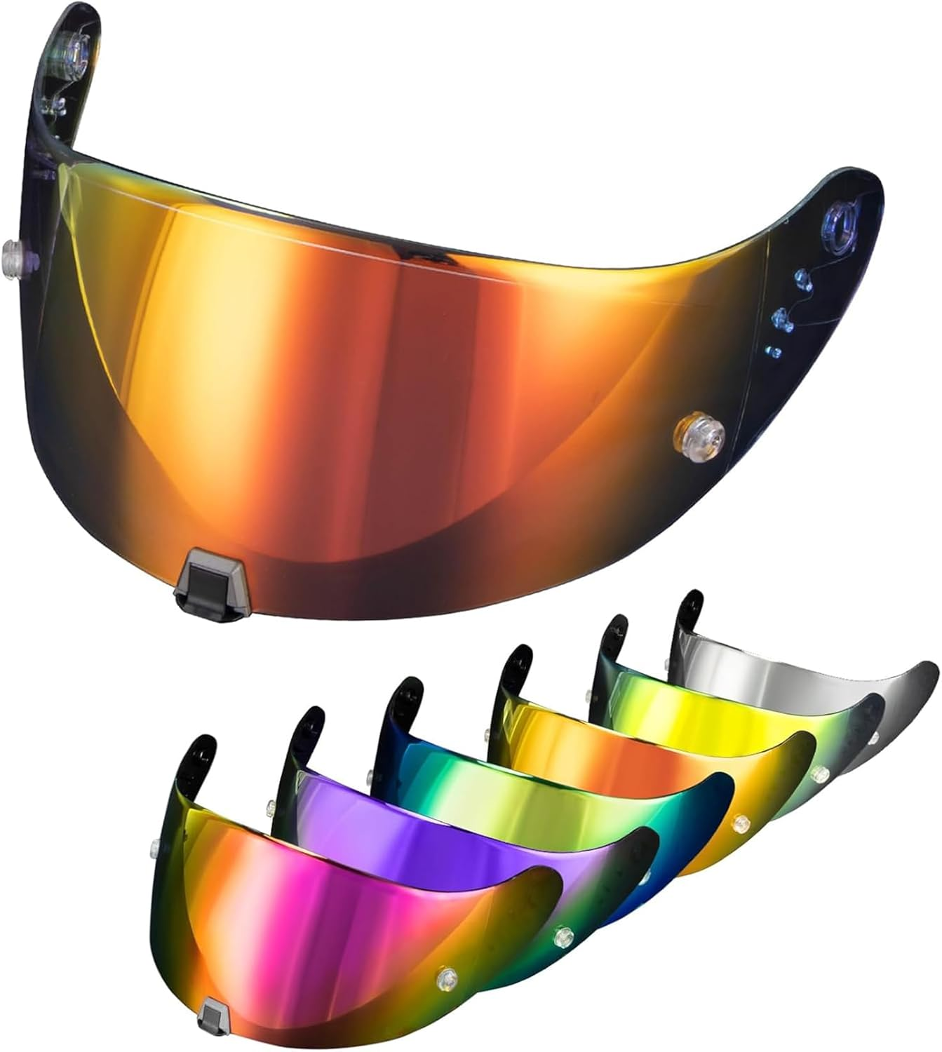 PSLER Helmet Visor for EXO 520 1400 R1 - Mirrored Helmet Visor for Scorpion EXO 391 520 1400 R1 Tinted Visor Motorcycle Helmet Accessories Replacement (Silver Mirror) image number 6