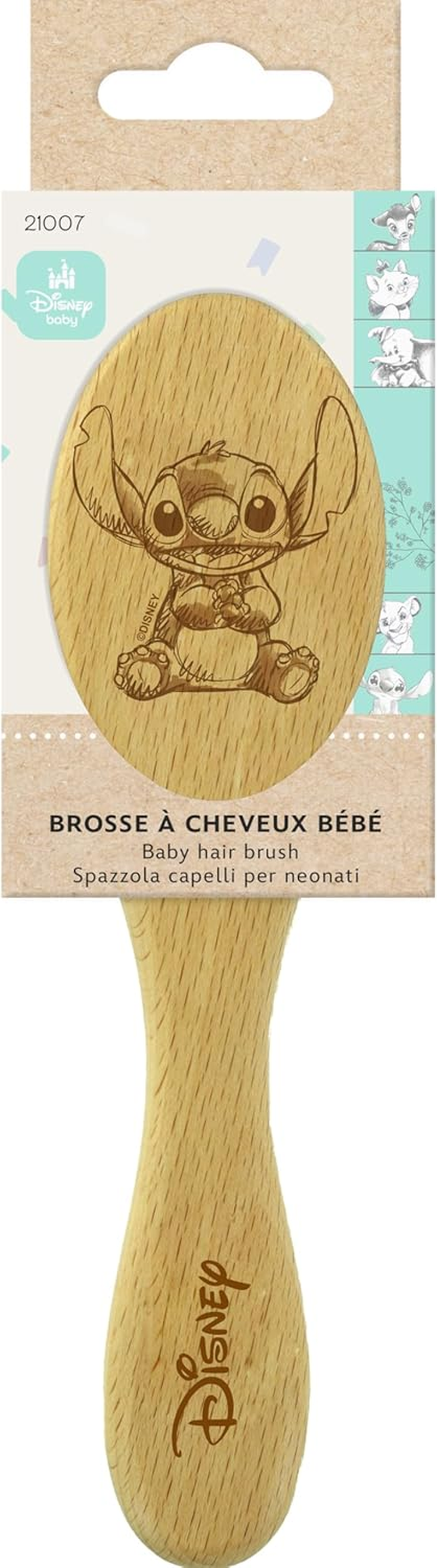 DISNEY Stitch Lilo & Stitch 18 X 5 Cm Corn Bristle Baby Hair Brush Official Product Disney image number 1