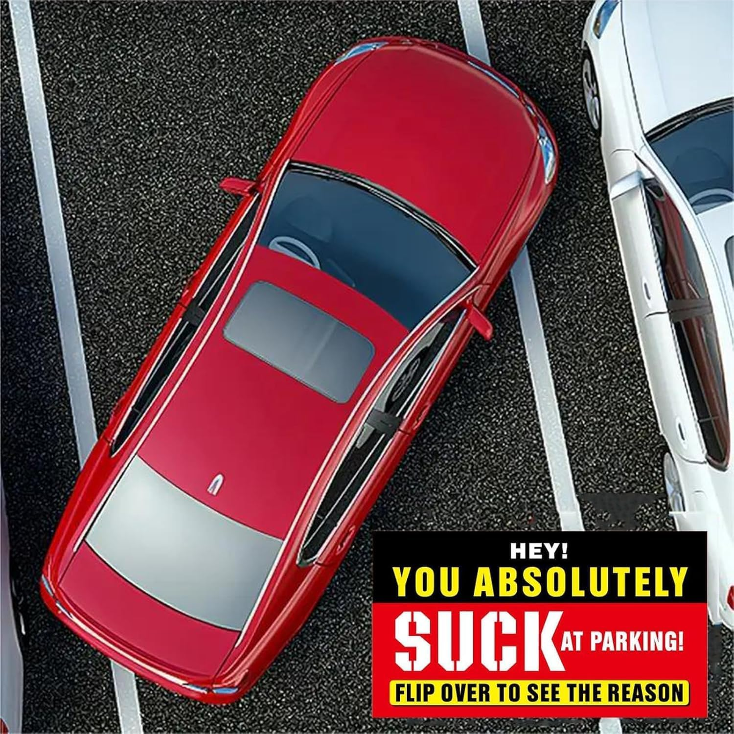 IONPSHG 100Pcs Bad Parking Business Cards Funny Parking Violation Tickets Learn to Park Cards Funny Parking Violation Tickets 3.5 X 2 Inches (11) image number 2