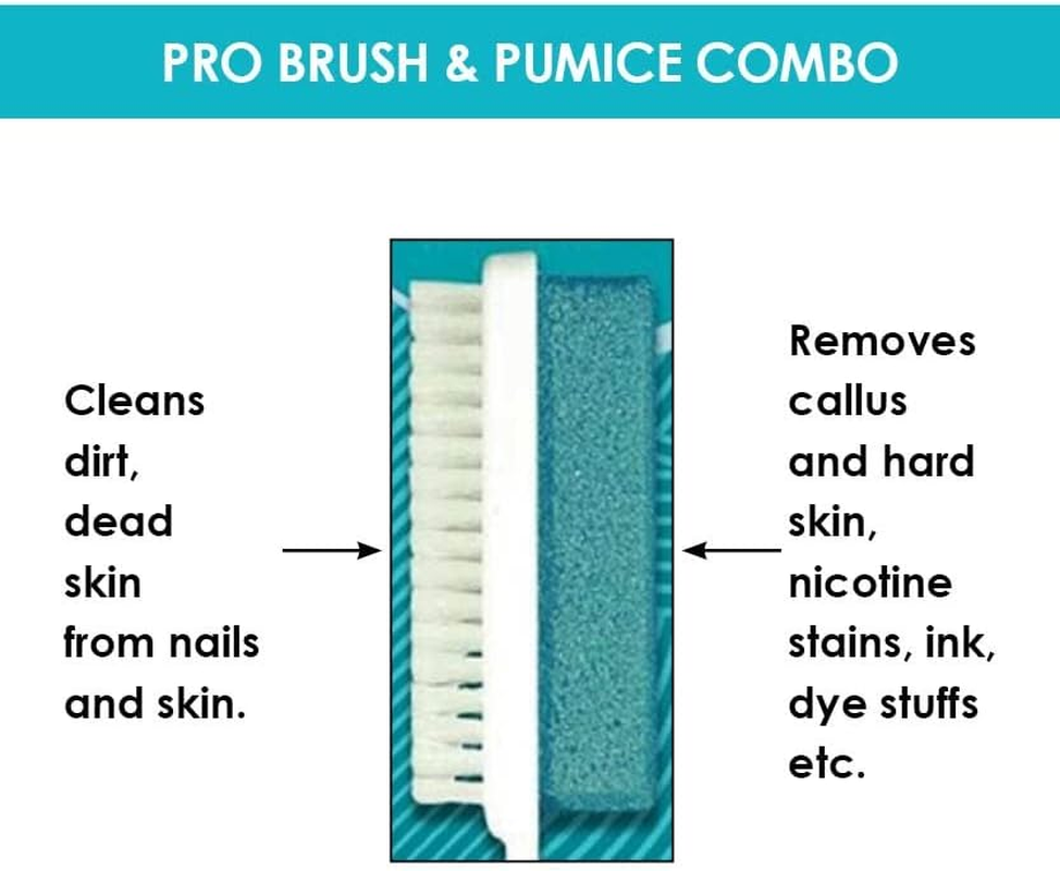 PRO ESSENTIALS BRUSH & PUMICE COMBO I PUMICE STONE I CALLUS REMOVER image number 2