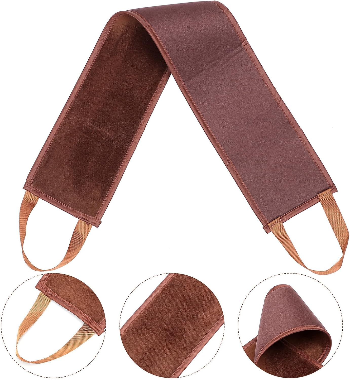 TEHAUX Back Lotion Wiping Belt for Sunscreen Body Care Brown Back Massage Strap for Tanning Moisturizing Suitable for Self-Tanning and Skincare image number 6