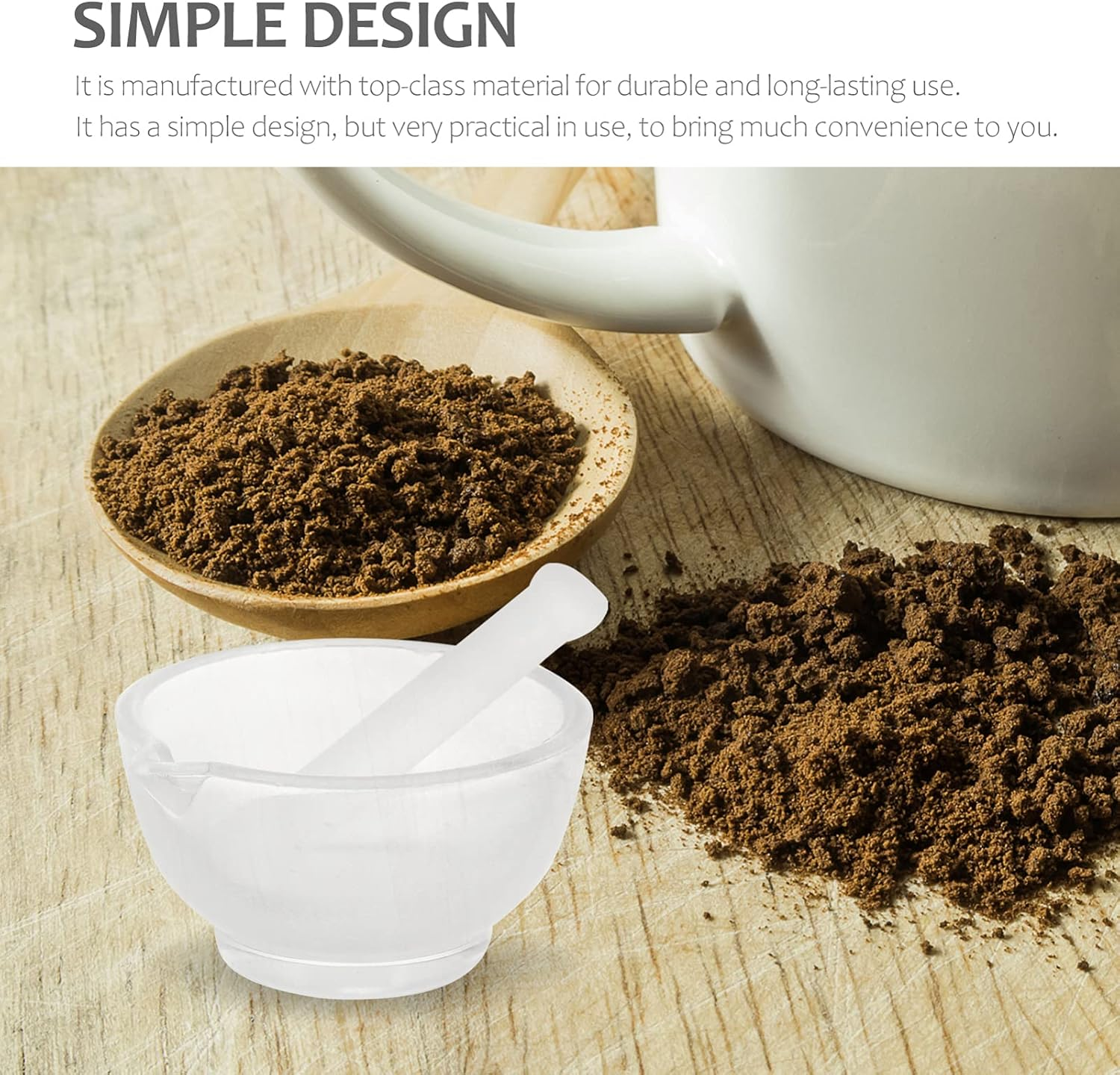 POPETPOP Peppermills Pepper Glass and Pestle Set Heavy Duty Glass Pill Crusher Pesto Powder Bowl Chemical Lab Equipment Supplies Pepper Mills Grinders