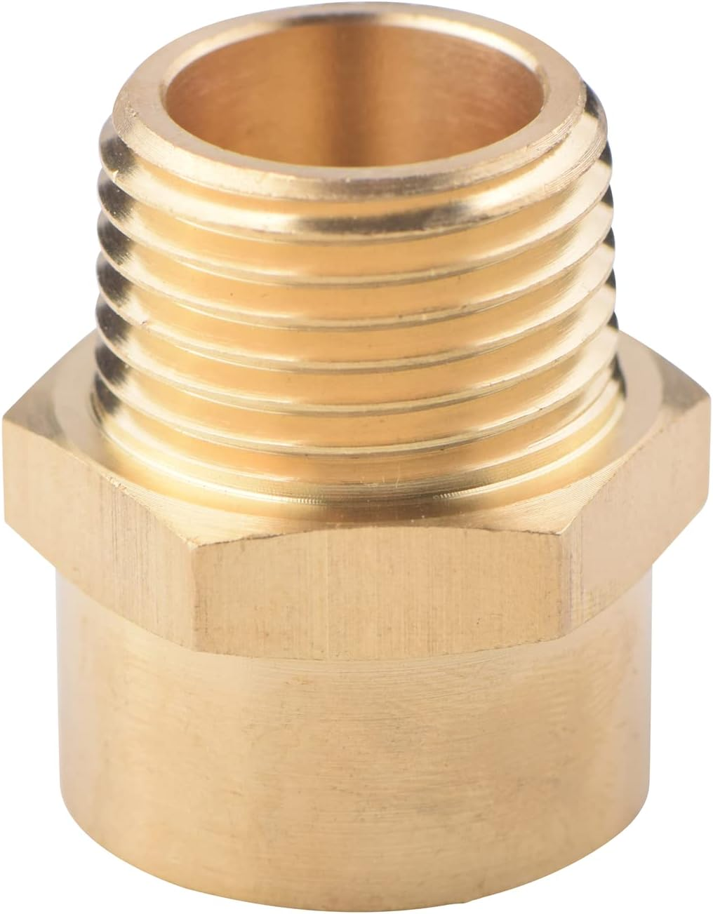Tsinghwang 4 Pack G 1/2 (BSP) Female Thread to US 1/2 NPT Male Thread Brass Pipe Fitting Adapter,G to NPT Adapter 1/2 Inch Converter Connector image number 3