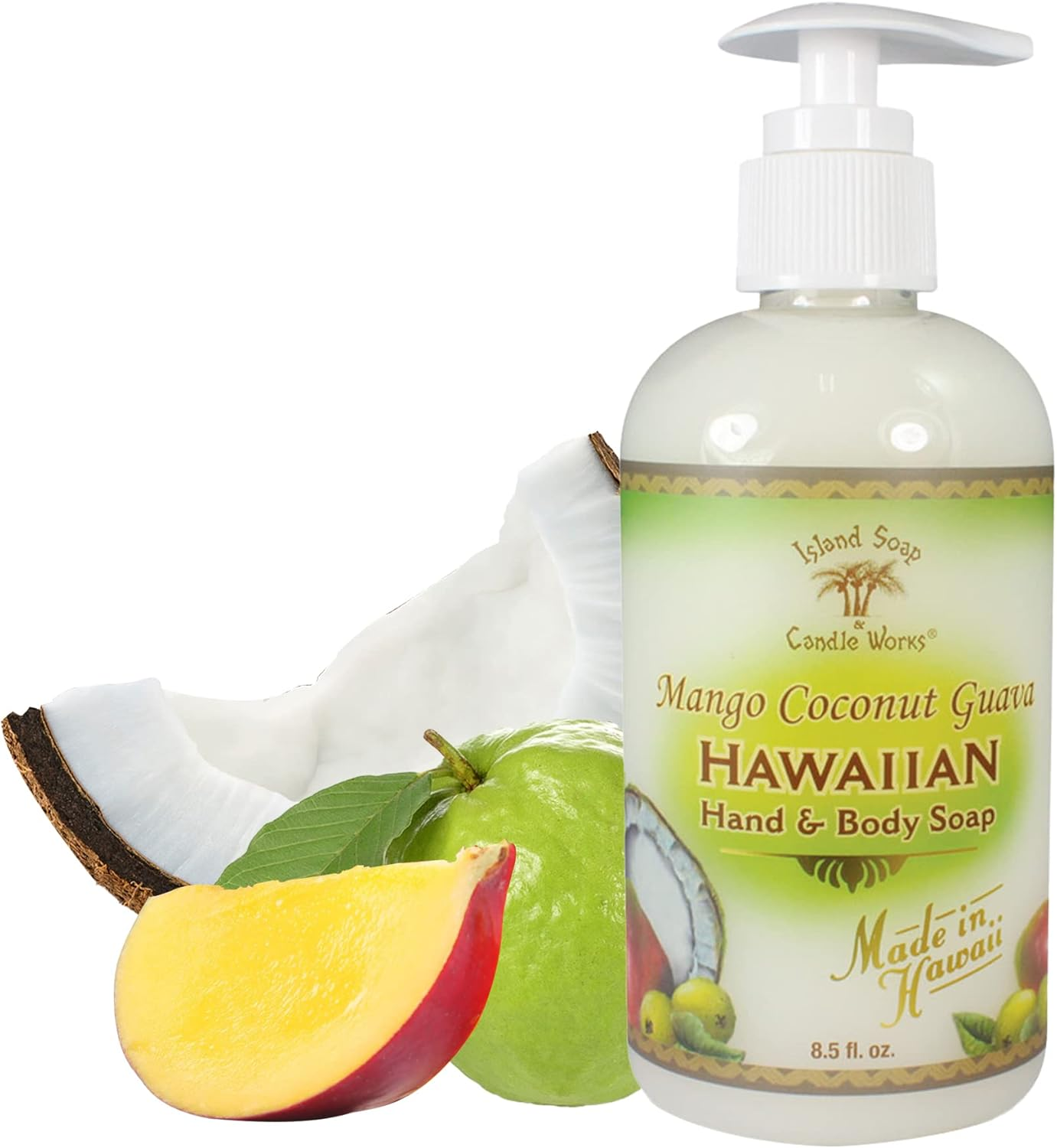 Island Soap & Candle Works Hawaiian Hand and Body Soap Mango Coconut Guava