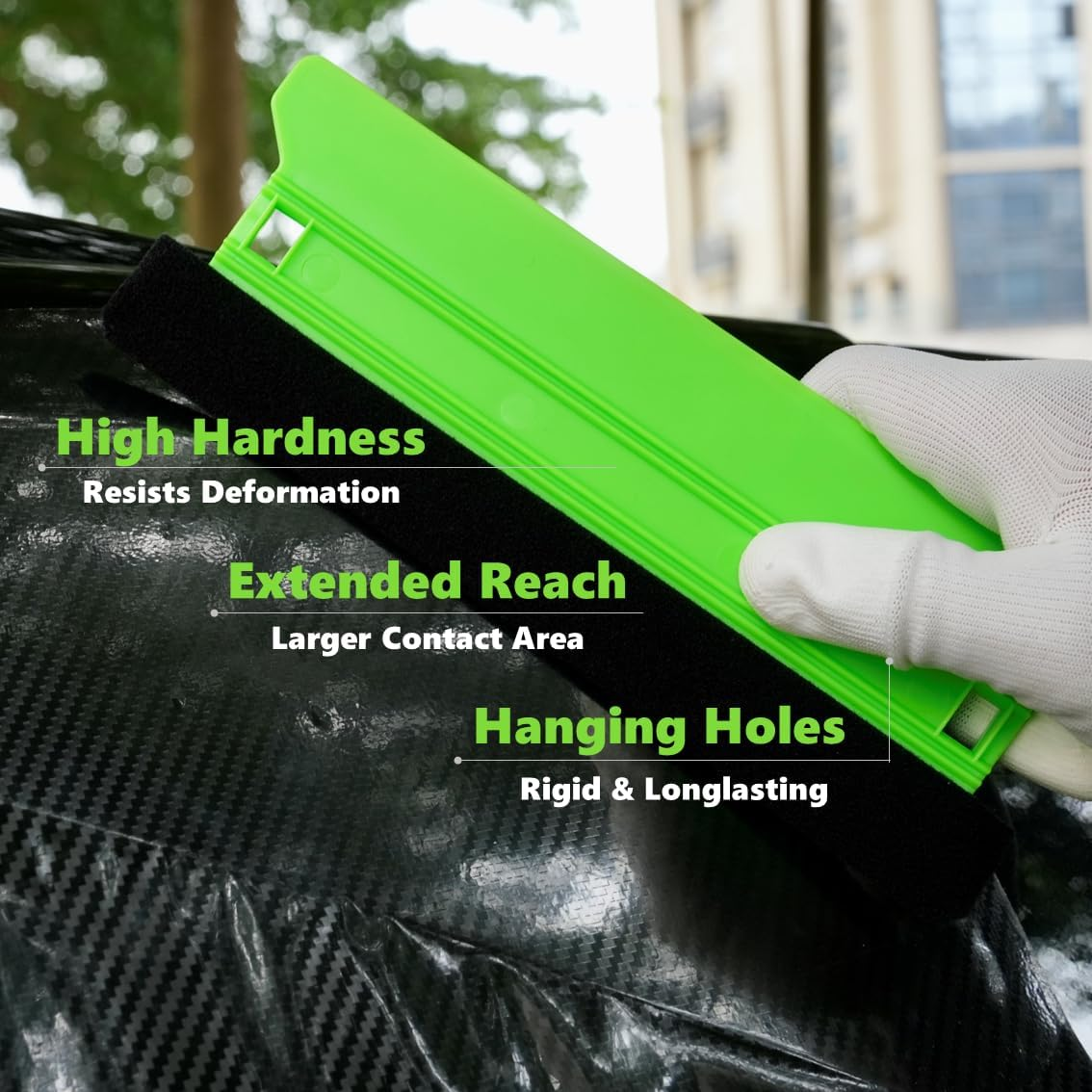 39PCS Vinyl Wrap Tool Kit, Felt Squeegee, Spray Bottle, Magnetic Holder, Safety Trimmer, Micro Detailing Tools, Scraper, Gloves, Auto Window Tint Film Installation Set (Black Green) image number 4