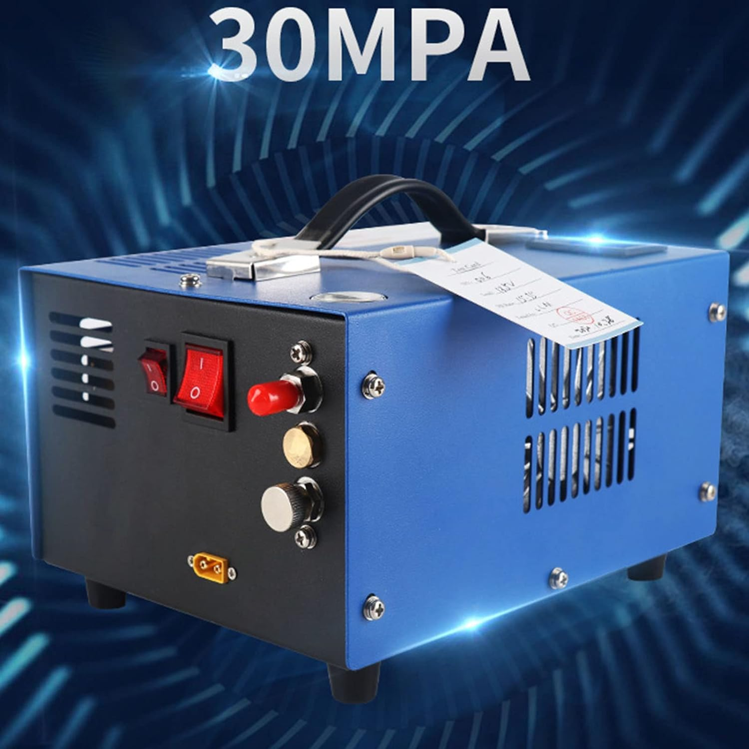 PCP Air Compressor, 4500Psi/30Mpa 300Bar 0.5L High Pressure PCP Compressor Pump Powered by Car 12V DC Portable Air Pump for Air Gun, Paintball, Tank, 300W Brushless Motor image number 6