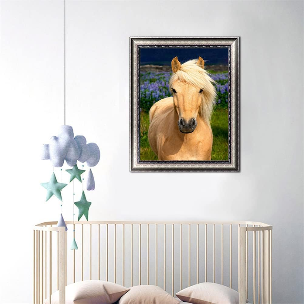 Diamond Painting Kits with Tools, Meecaa Horse Animal DIY 5D Full Drill Cross Stitch Diamond Mosaic Art Crafts 30X40Cm (Horse) image number 4