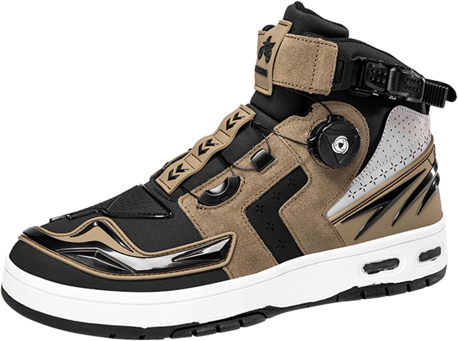 Men'S Motorbike Shoes Street Motorcycle Boots Non-Slip Casual Riding Ankle Boots