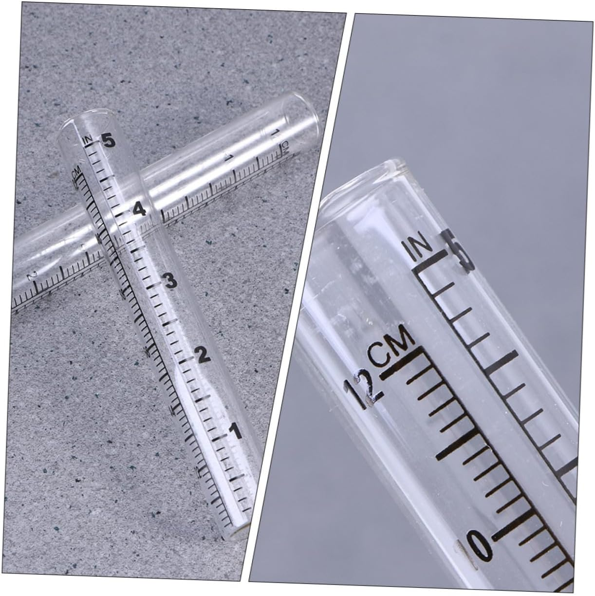 COHEALI 4Pcs Glass Rain Gauge Tubes with Enlarged Scale Outdoor Garden Rain Measuring Cups for Agriculture and Climate Research Read image number 2