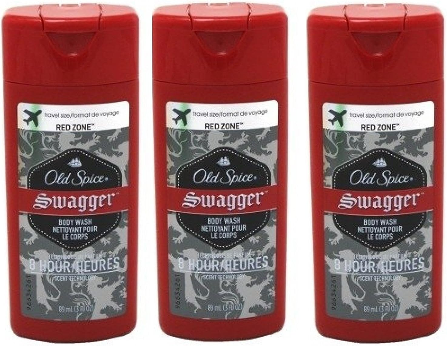 Old Spice Swagger Red Zone Body Wash Travel Size 3 Oz (Pack of 3) image number 1