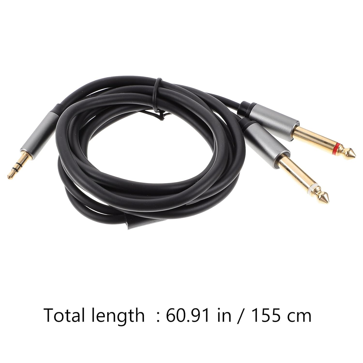 Stereo Audio Cable to Jack with Aluminum Alloy Connectors Dual Channel Transmission Cord for Laptop Amplifier CD Player High-Fidelity Home and Professional Audio Systems image number 2