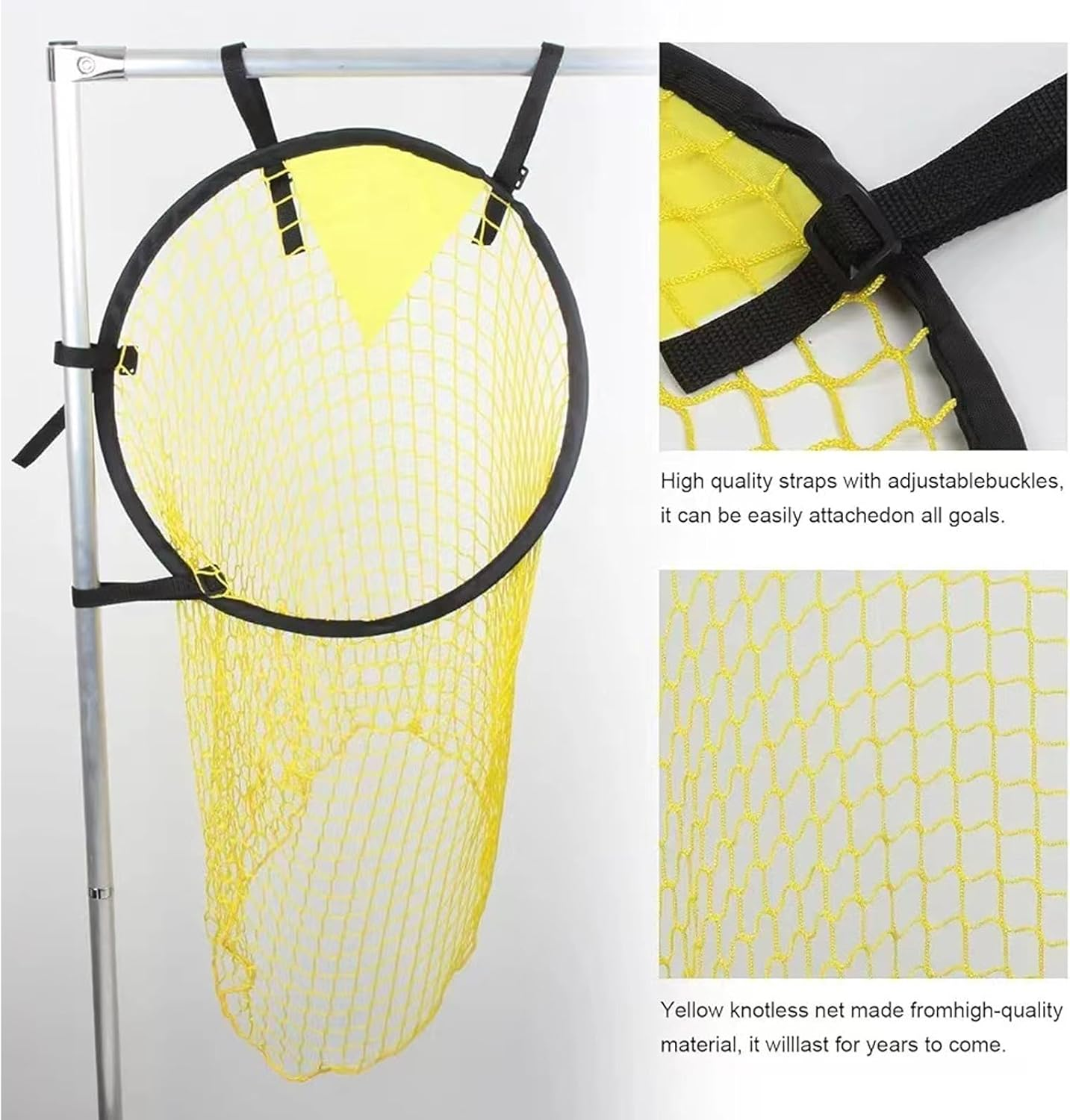 2Pcs Portable Foldable Soccer Target Goal Net Set - Improve Shooting Accuracy - Outdoor Football Training Equipment for Field Throwing Target image number 3