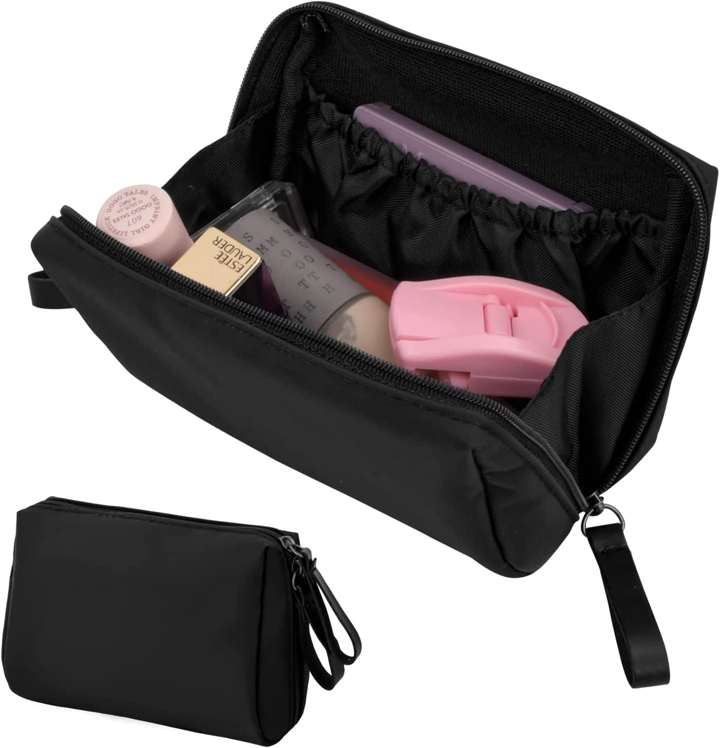 Small Makeup Bag, Women Mini Portable Makeup Bag,1Pc Large Capacity Travel Cosmetic Bag for Purse,Cosmetics & Toiletries image number 3