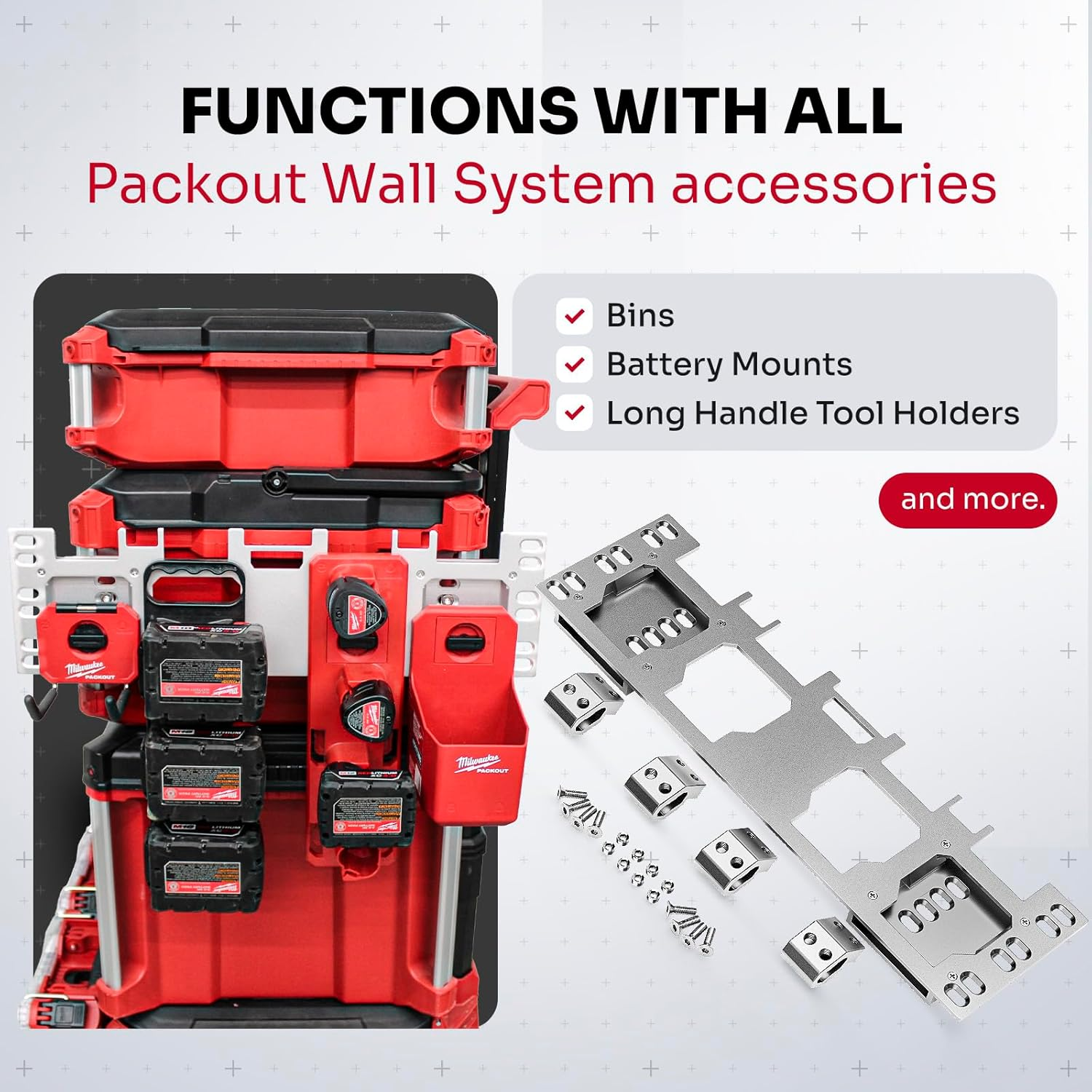 Alpha Mount - Packout Mount Compatible with Milwaukee Packout Toolbox image number 3