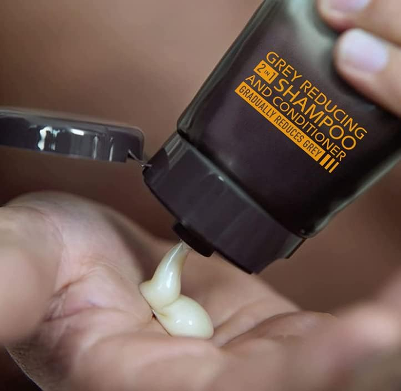 Just for Men Control GX, Grey Reducing 2-In-1 Shampoo & Conditioner for Grey Hair, New Improved Formula - All Shades 4Oz - Pack of 2 image number 1