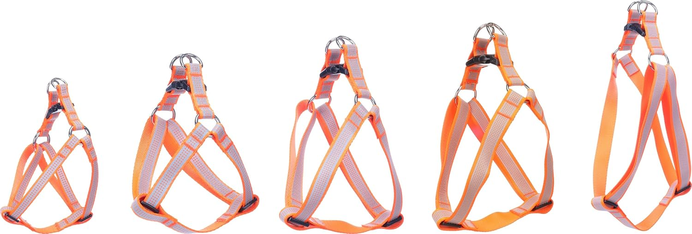 Dog Harness Step&Go Fierro Fluo Orange M 35-60Cm 35-60Cm 20Mm image number 2