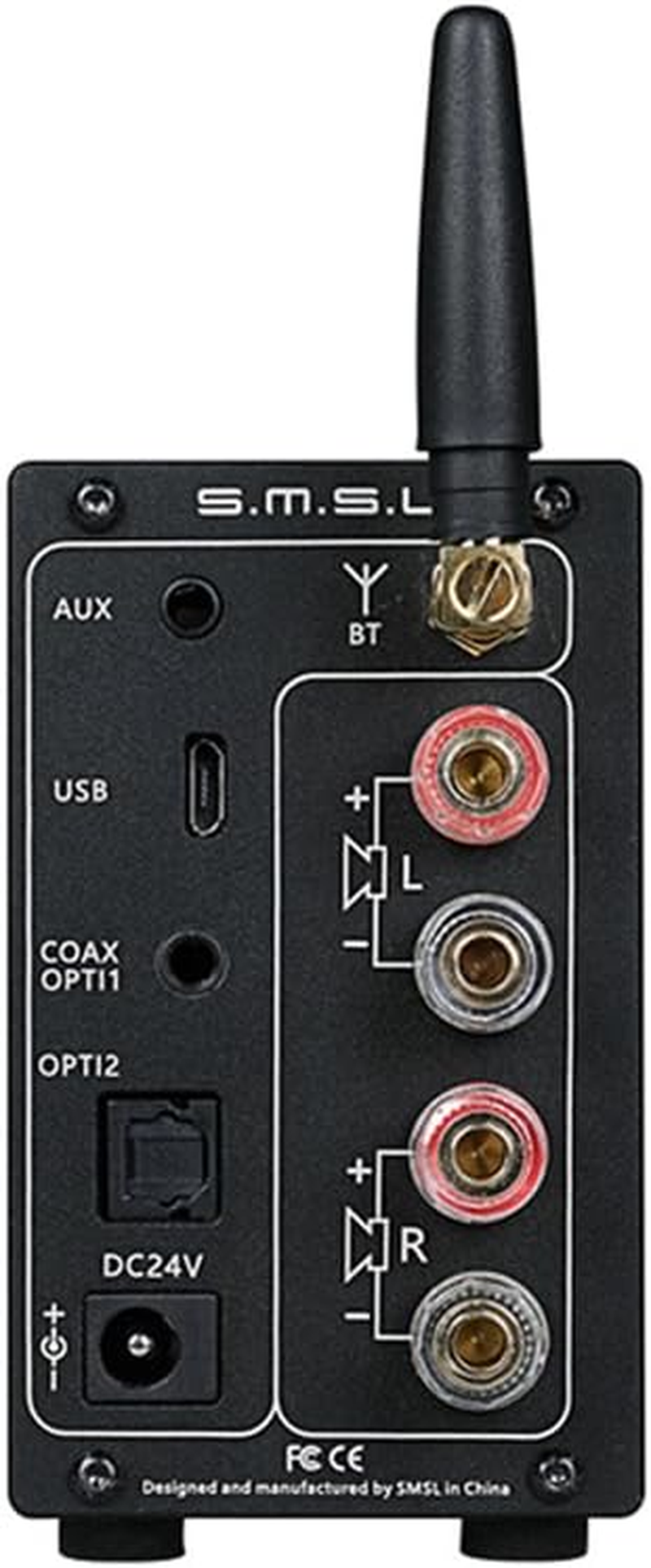 S.M.S.L AD18 Audio Hifi Stereo Amplifier with Bluetooth 4.2 Supports Apt-X,Usb DSP Full Digital Power Amplifier 2.1 Small 80Wx2 Class D Amplifier with Subwoofer Output image number 2