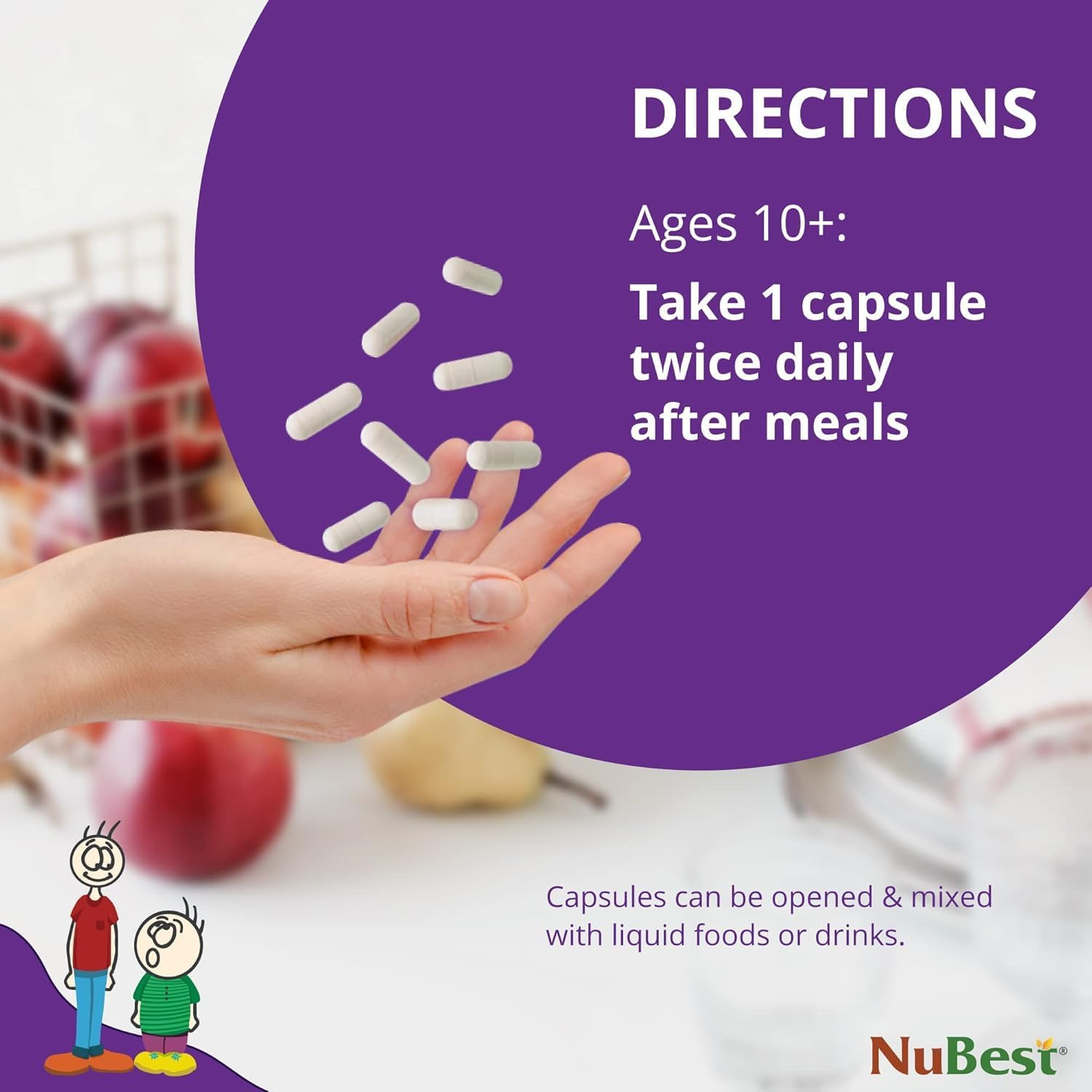 Nubest Tall 10+ - Advanced Bone Growth Formula - Supports Immunity, Healthy Development & Optimal Wellness - 60 Capsules | 1 Month Supply for Children (10+) & Teens Who Drink Milk Daily (Pack of 1) image number 4