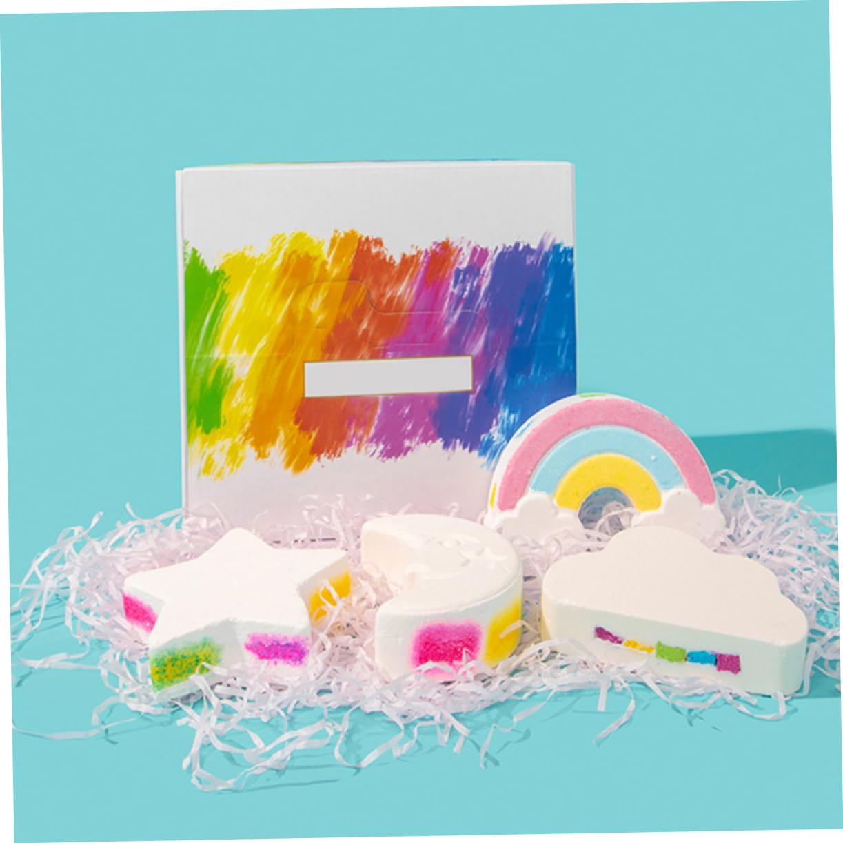 FOMIYES 4Pcs Rainbow Bath Salt Essential Oil for Exfoliating and Moisturizing Skin For image number 6