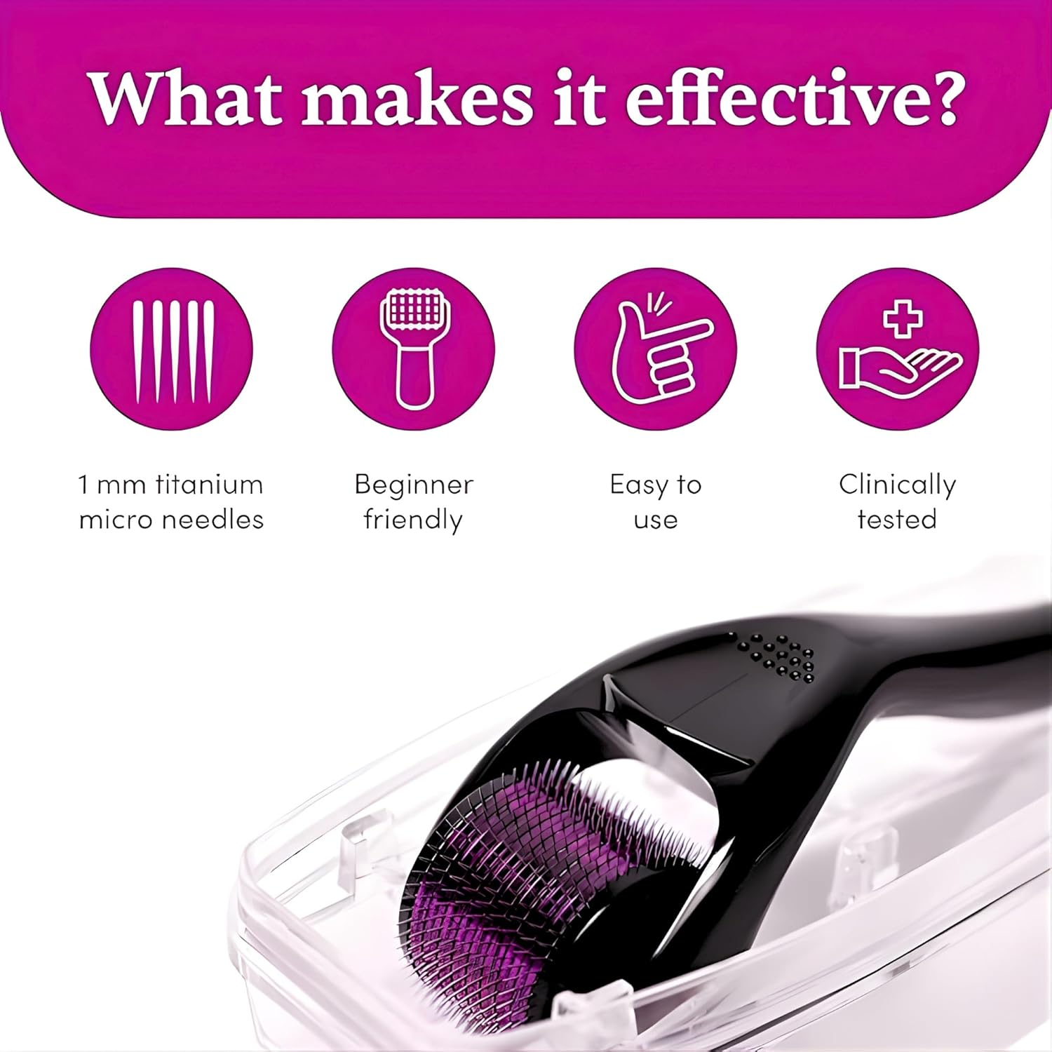 Kostech Derma Roller (KDR) with 540 Titanium Alloy Needles (2.5 Mm) Pack of 1 image number 3