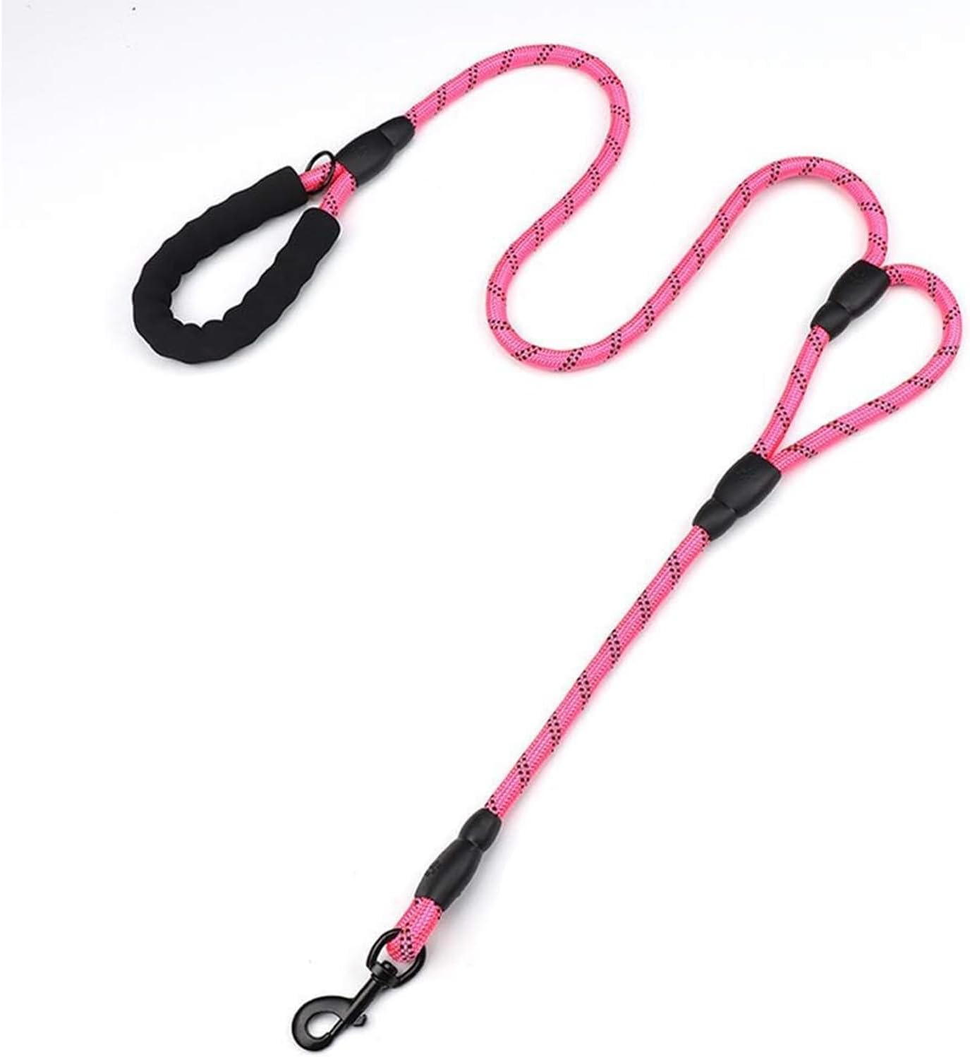 Dog Leash with Double Handles and High Reflective Dog Leash, Non-Slip Pet Dog Leash, Suitable for Small, Medium and Large Dogs (1.2Cm*1.5M, Pink) image number 1