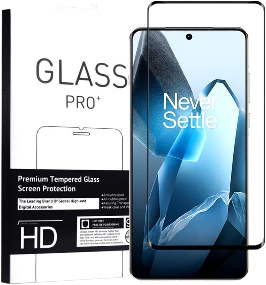 3D Curved Tempered Glass Screen Protector for Oneplus 13 &ndash; Full Adhesive, Edge-To-Edge Coverage, Case-Friendly, HD Clarity, Scratch-Resistant