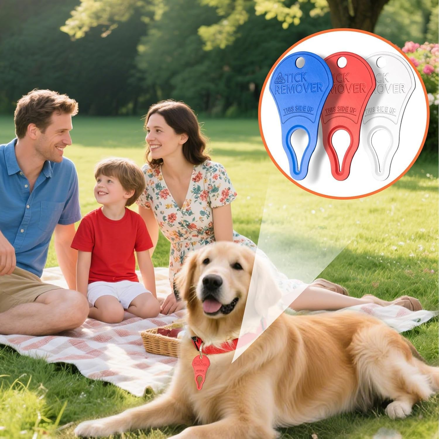 3 Pack Portable Tick Removal Tools, Tick Remover Tools for Dogs, Pets and Humans, Efficient, Safe and Reliable, Tick Key Essentials for Outdoor Activities(3 Colours) image number 6