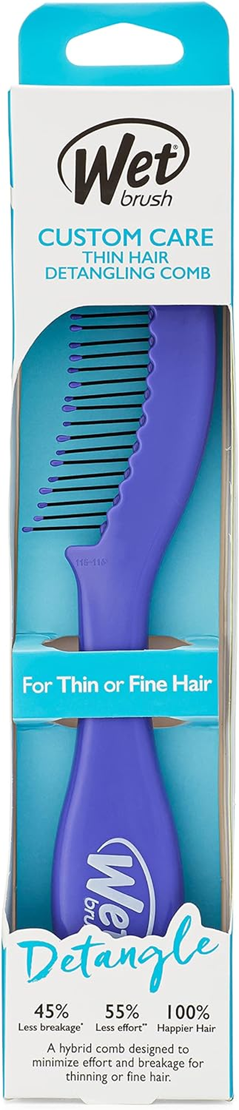 Wet Brush Custom Care Thin Hair Detangling Comb Purple