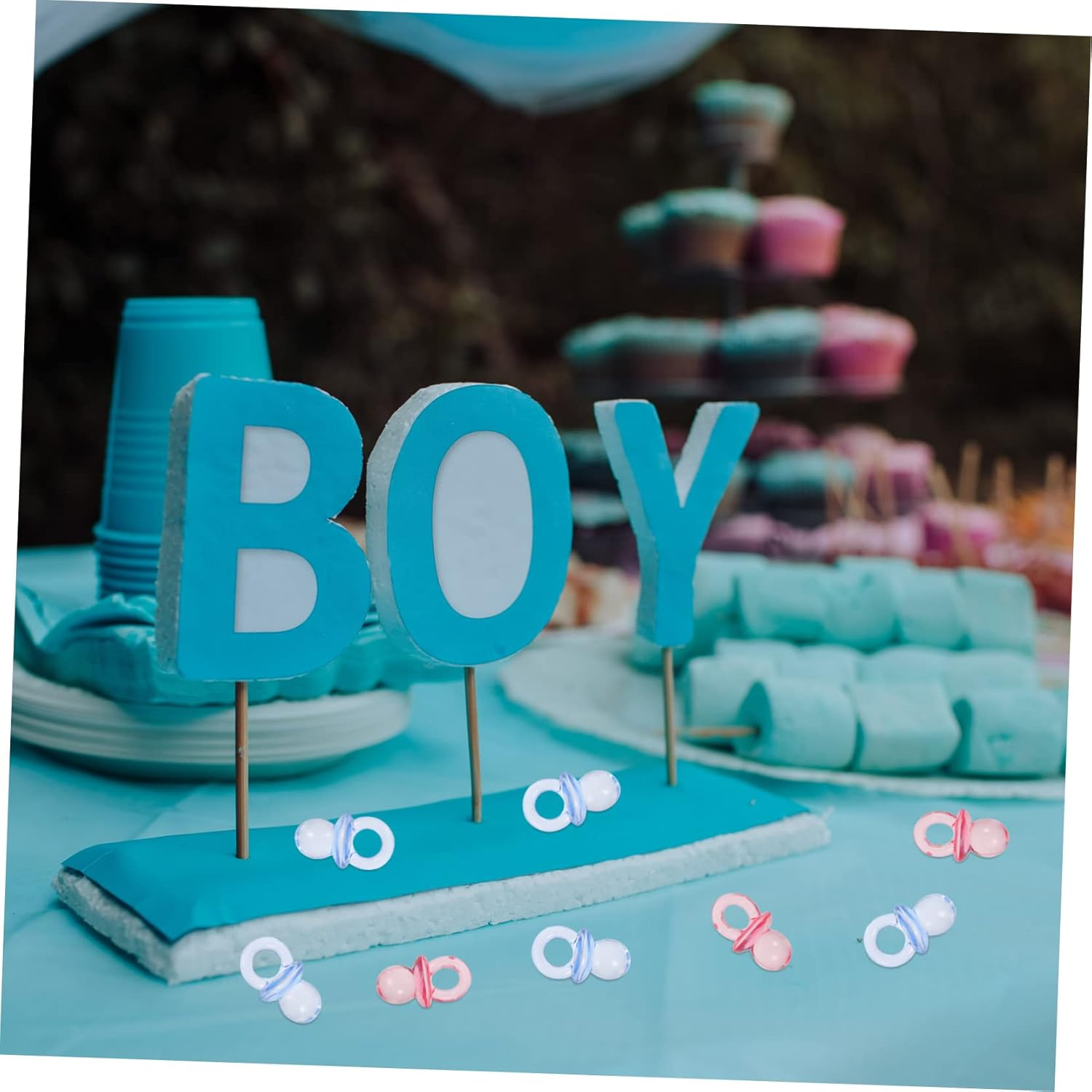 UPKOCH 100Pcs Mini Pacifiers for Months Shower Games Toys Unique Shower Decorations Bulk Dummies image number 6