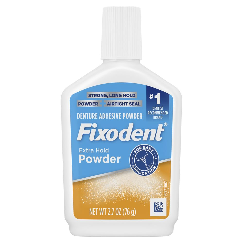 Fixodent Extra Hold Denture Adhesive Powder 2.7 Oz (Pack of 4) image number 6