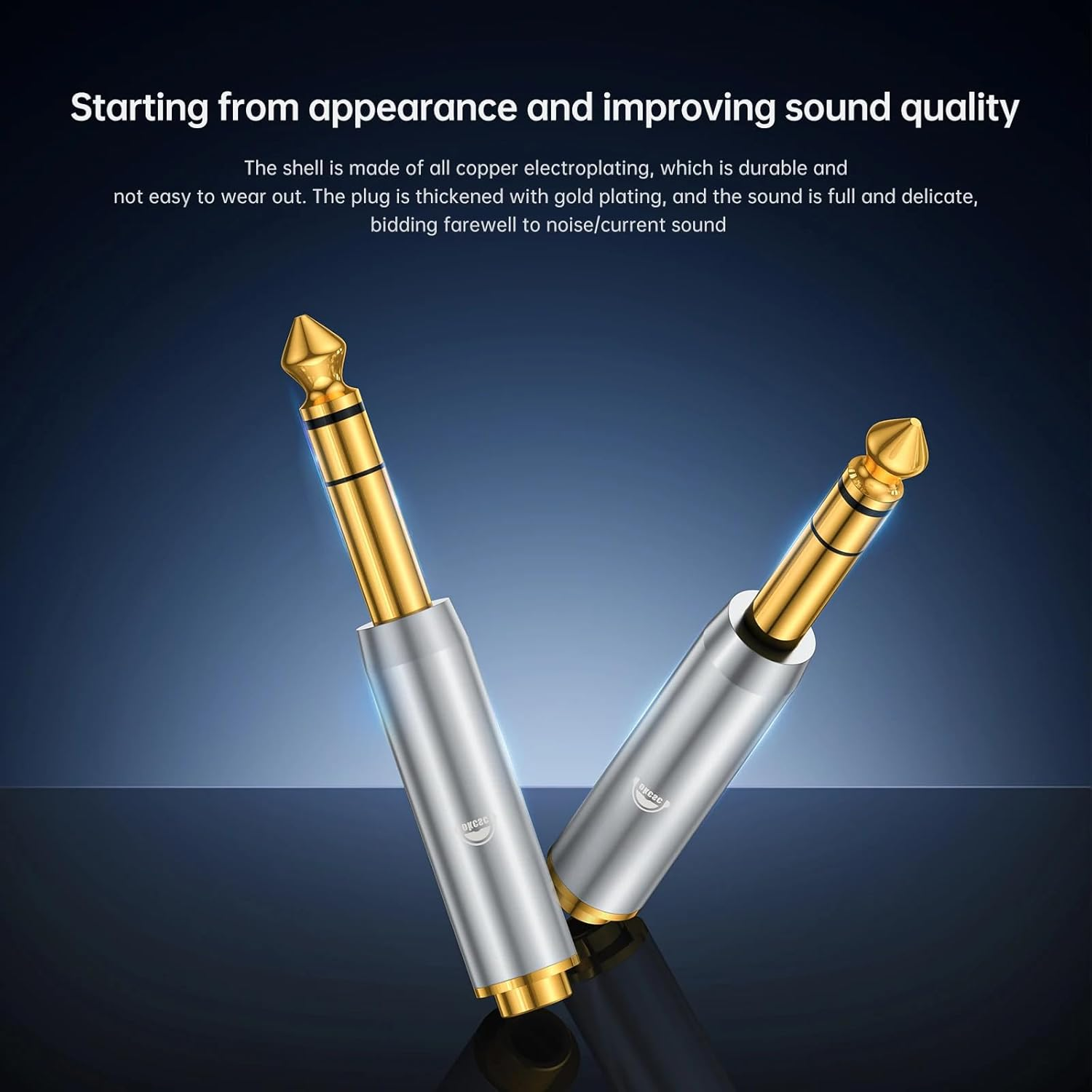 Okcsc 6.35Mm to 4.4Mm Conversion Plug Audio Converter 6.35Mm Male to 4.4Mm Female Pure Copper Plated Fit Headphone Speaker Amplifier Guitar 1Pcs image number 5