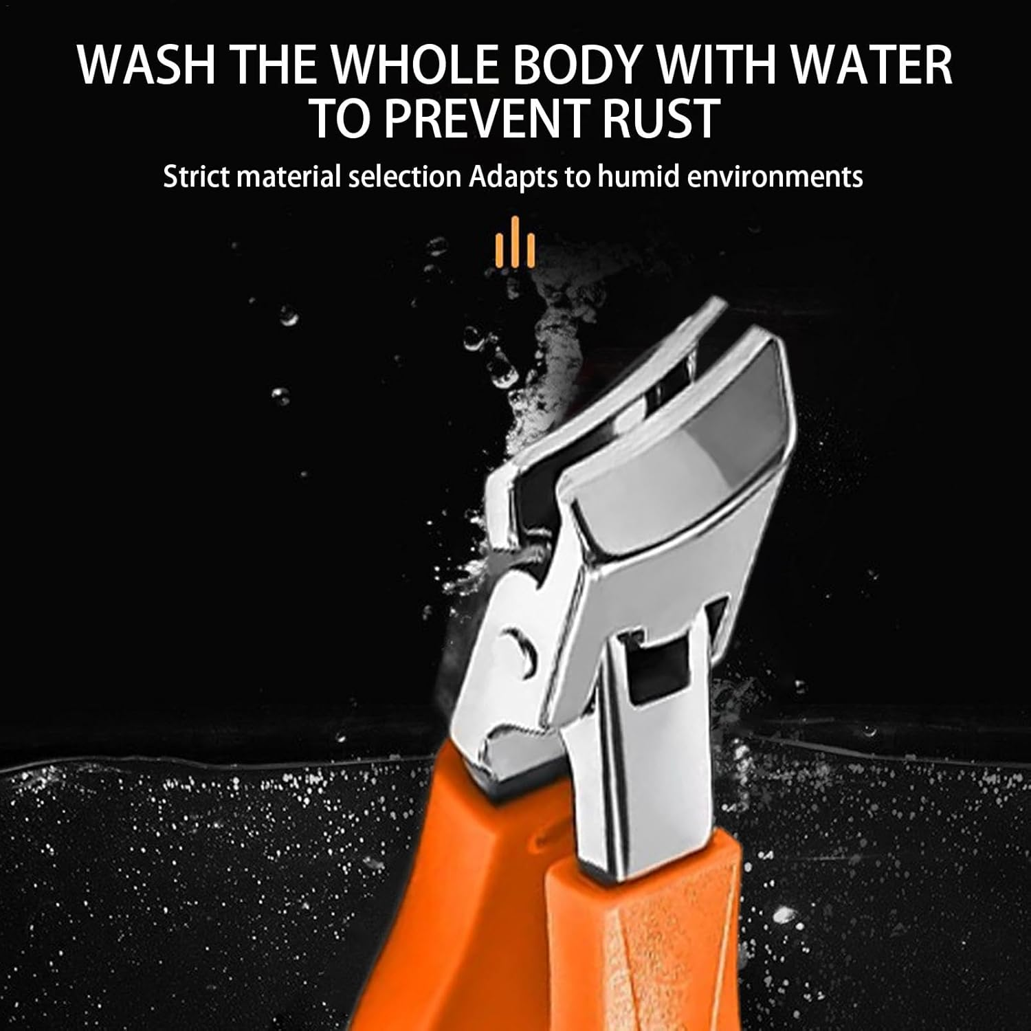 Slanted Nail Scissors,Heavy Duty Toenail Fingernail Scissors - Seniors Nails Trimmer Anti-Splash Manicure Pedicure Equipment for Father, Mother image number 2