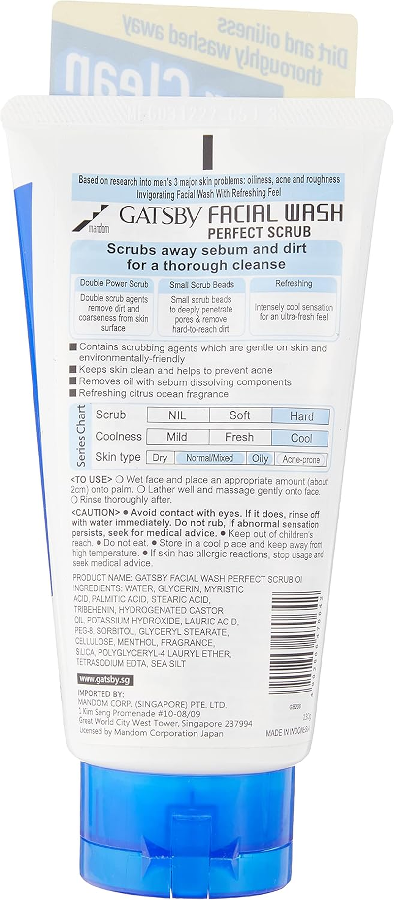 Gatsby Facial Wash Perfect Scrub Japanese Face Wash 130G image number 4