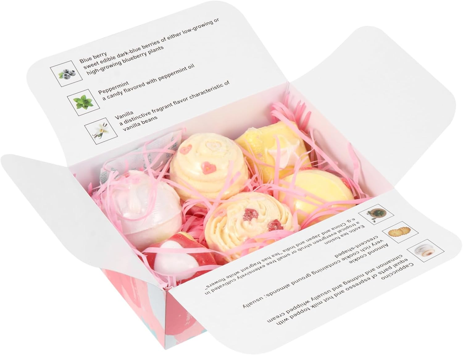 Outanaya 6Pcs Natural Creative Cake Shape Bath Salt for Spa Relaxation Aromatherapy Shower for Women and Boys and Girls Nourishing Fatigue image number 6