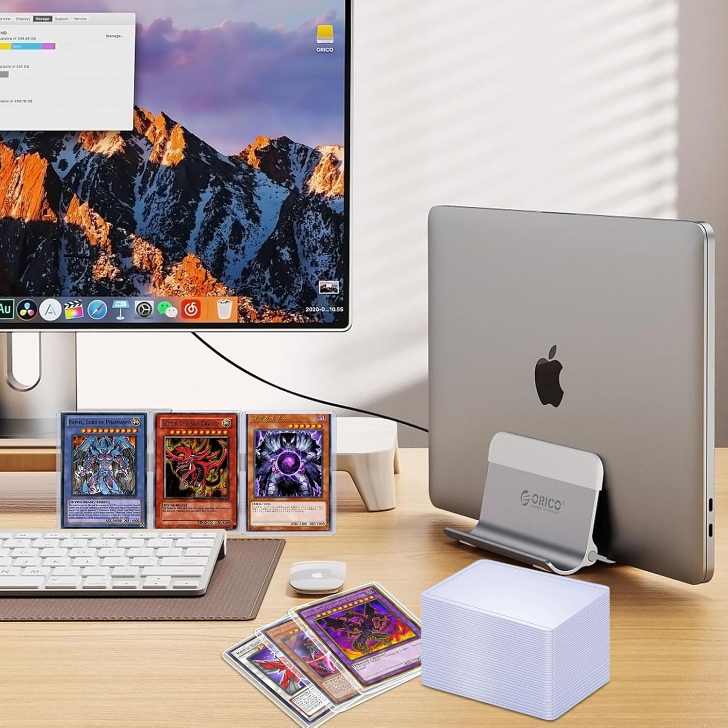 200 Count Card Sleeves Set &ndash; 100 Hard Toploaders + 100 Penny Sleeves for Trading Cards Top Loaders for Cards Protector Sleeve, 3" X 4" Baseball Card Holders, Football,Sports & Game Card Protectors image number 2