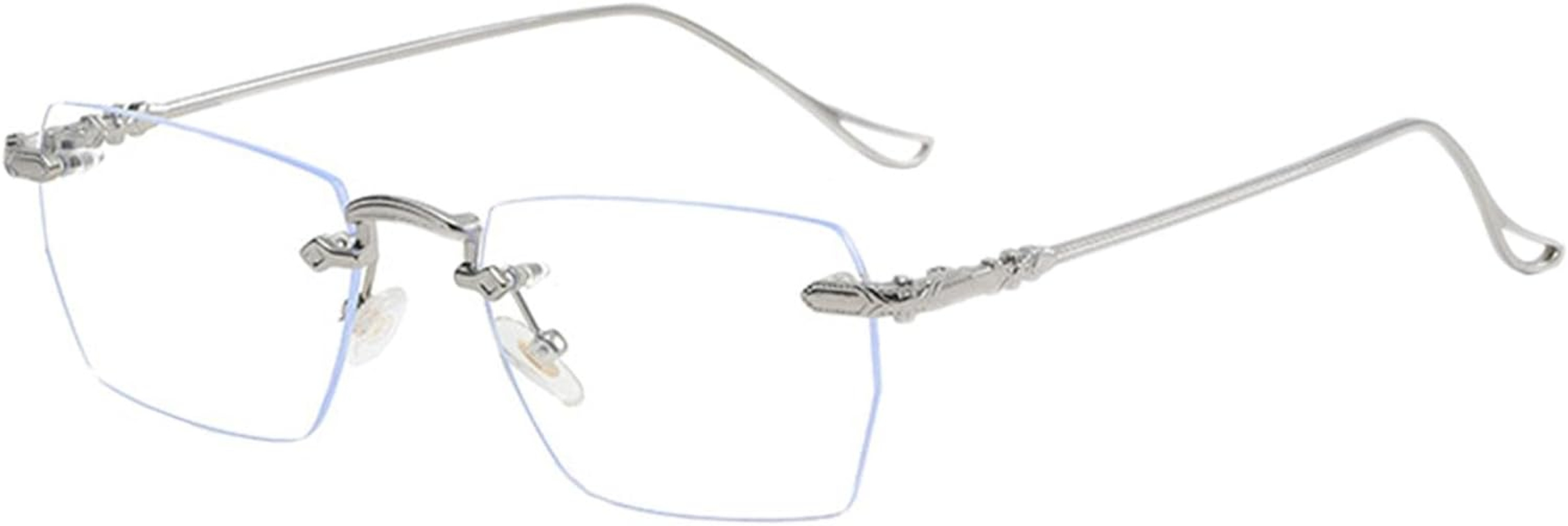 Frediuo Lightweight Eyeglasses Transparent Blue Light Men Glasses image number 4