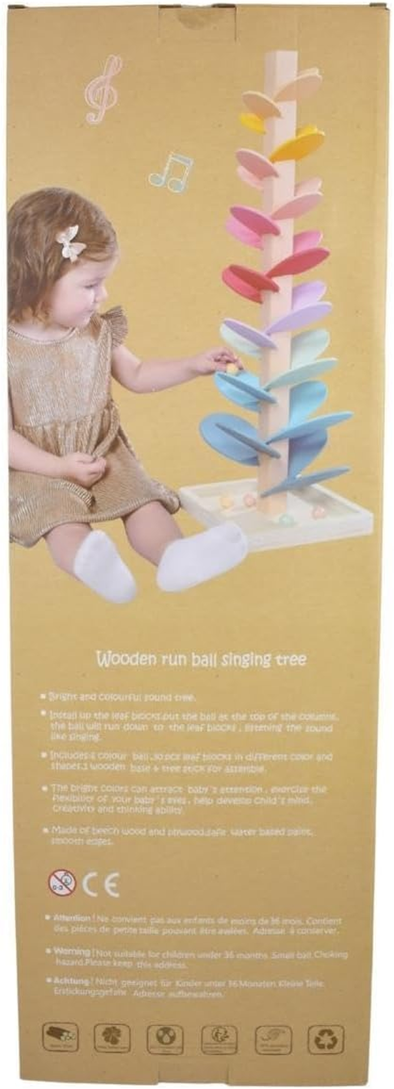 Kaper Kidz Calm & Breezy Marble Run Sound Tree Pastel Craft Kit image number 2