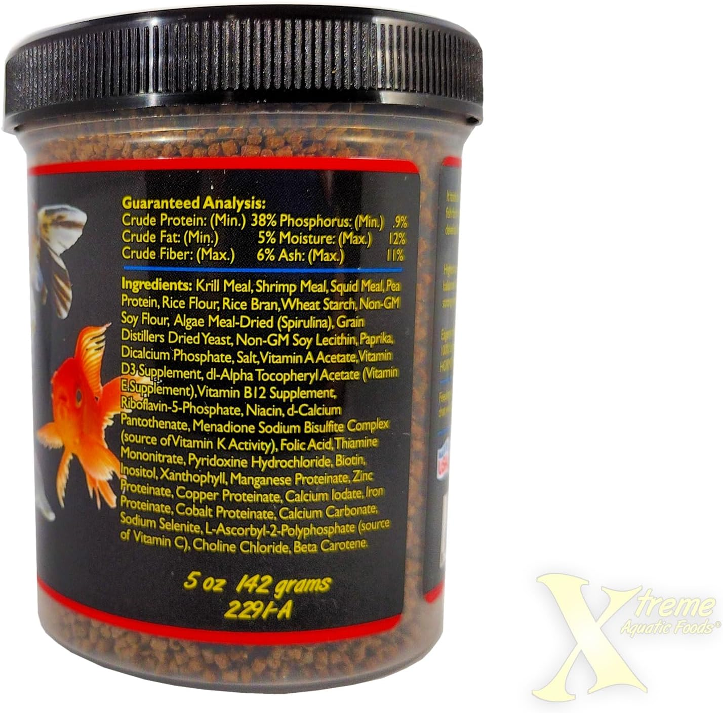 Xtreme Aquatic Foods Nice Naturally Intense Color Enhancer 1.5Mm Semi-Floating Pellets Fish Food 142 Grams (5Oz) image number 4