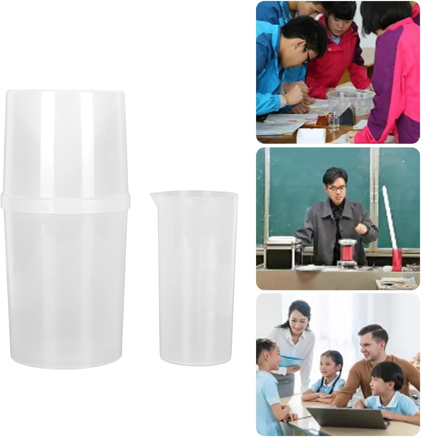 400Ml Transparent Rain Cylinder &ndash; Plastic Measurement Tool for Garden, Weather Monitoring & Science Education image number 1