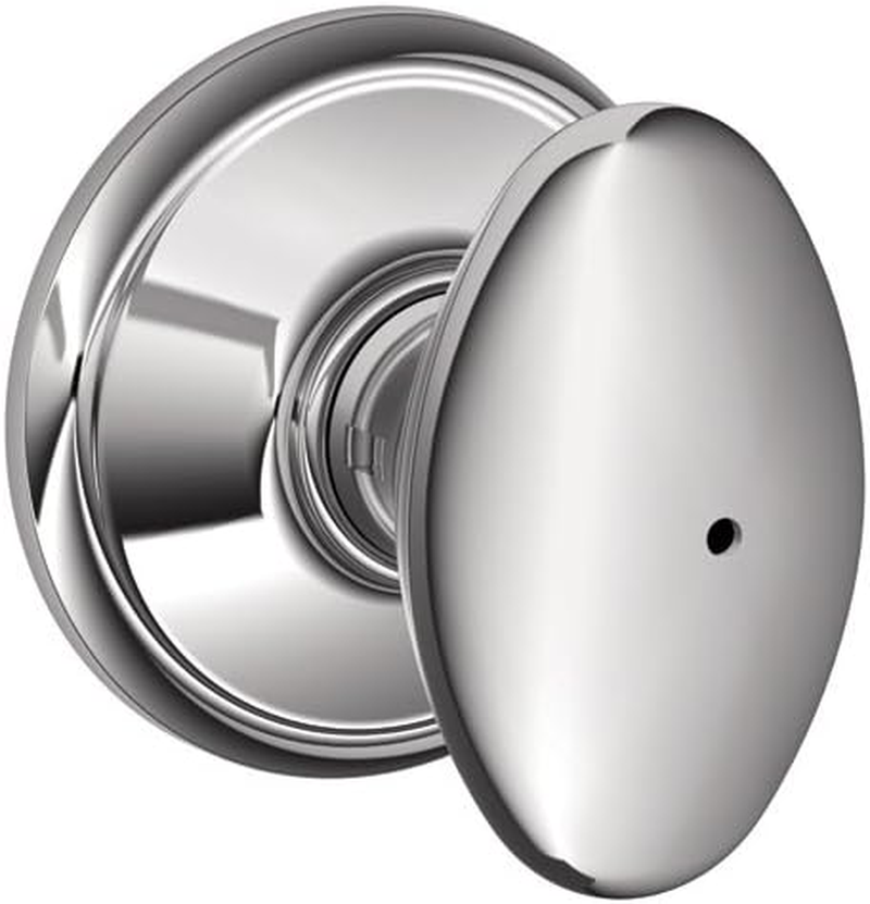 Schlage F40 SIE 625 16-080 10-027 Siena Bed and Bath Knob, Bright Chrome image number 3