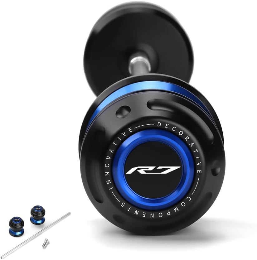 Mokiton Motorcycle Rear Wheel Axle Fork Slider Crash Protector Compatible with YAMAHA R7 YZFR7 YZF-R7 2022 2023 2024 2025 | YZF R7 Accessories (Blue) image number 4