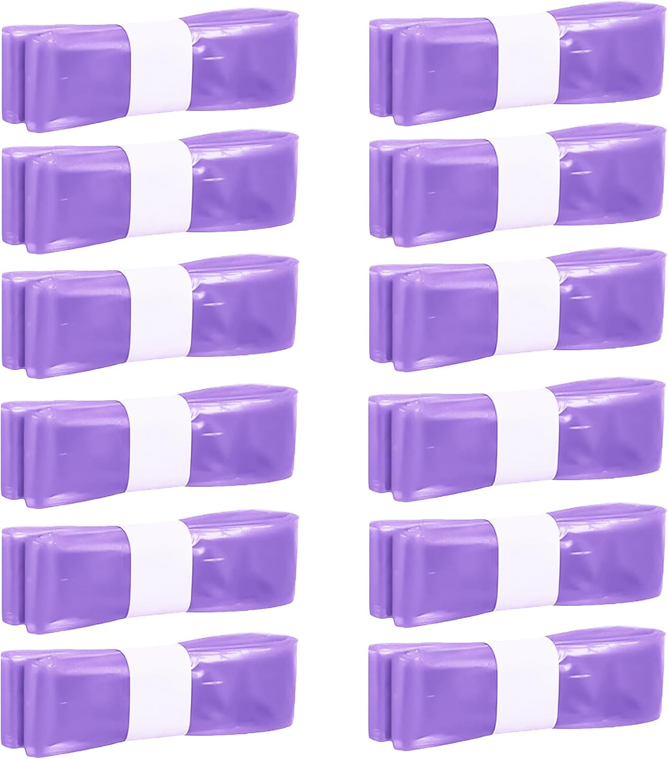 12-Pack Nappy Bin Refill Bags, 4.5M Baby Diaper Bucket Bag Liner Bucket, Eco-Friendly Odor-Proof Diaper Refill Box,Compatible with Angelcare/Tommee Tippee Twist & Click Sangenic (Purple) image number 2