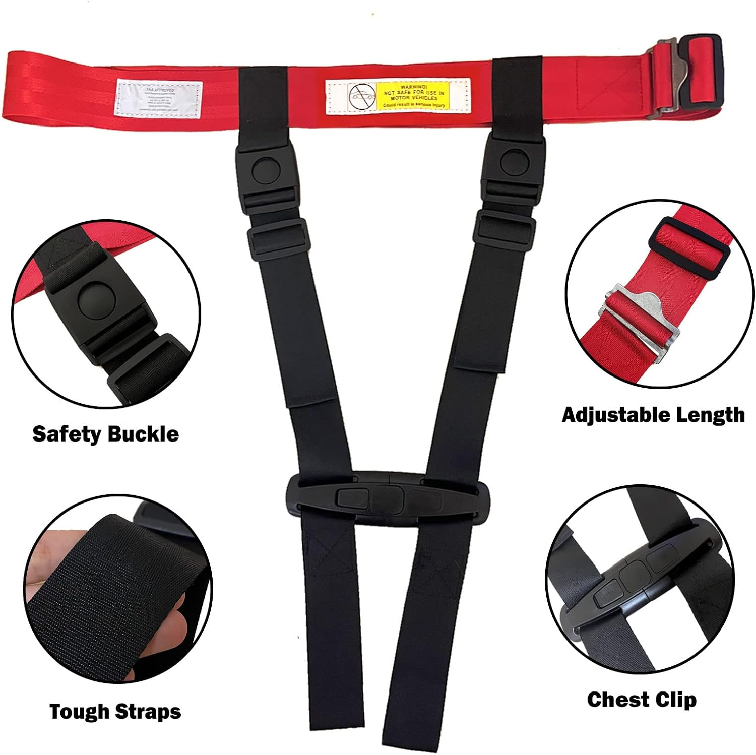 Child Airplane Safety Travel Harness, Safety Restraint System Helps Keep Your Child Safe, Child Aviation Flight Seat Device/Seat Belt Accessories for Child Travel image number 2