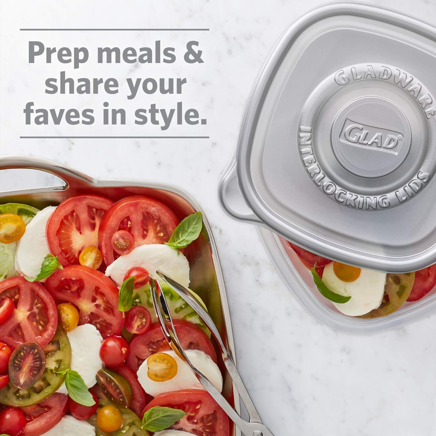 Gladware Home Mini round Food Storage Containers, Small Food Containers Hold 4 Ounces of Food, 8 Count Set | with Glad Lock Tight Seal, BPA Free Containers and Lids image number 6