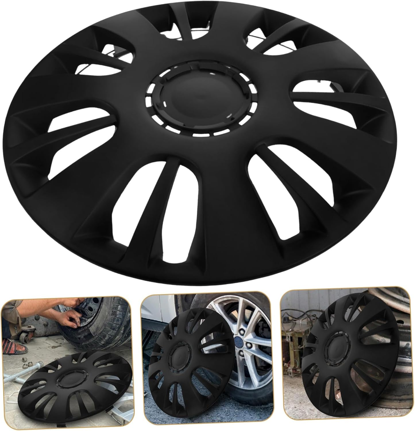 MOLUCKFU Decorative Wheel Rim Covers Car Rim Protector Automotive Hub Caps Fitment image number 4