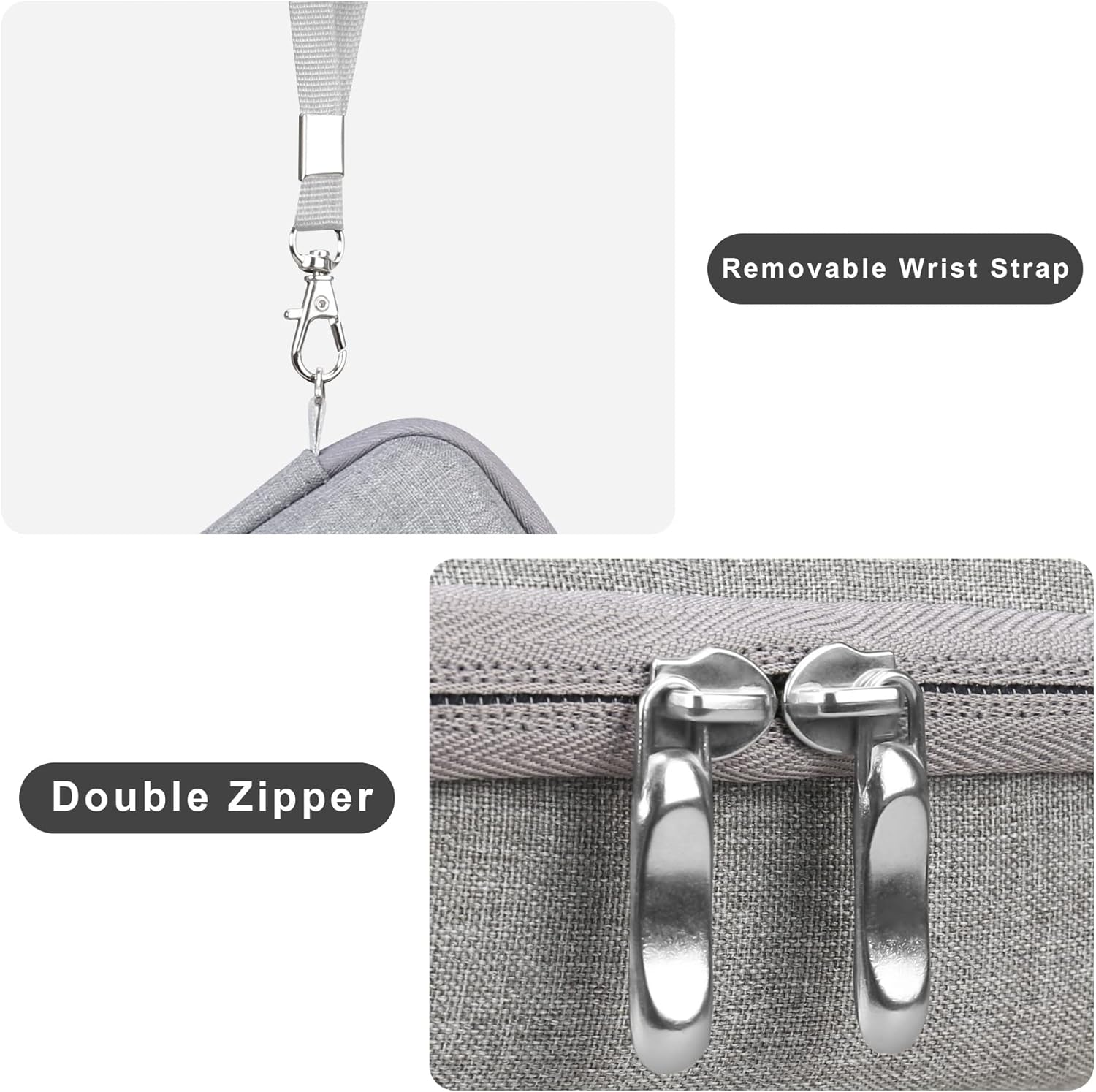 Canboc Hard Carrying Case for JADENS D110 Label Maker Machine, Portable Bluetooth Label Printer Box, Zipper Mesh Bag Fits Label Paper and Charging Cord,Grey - A-Mint Green image number 6