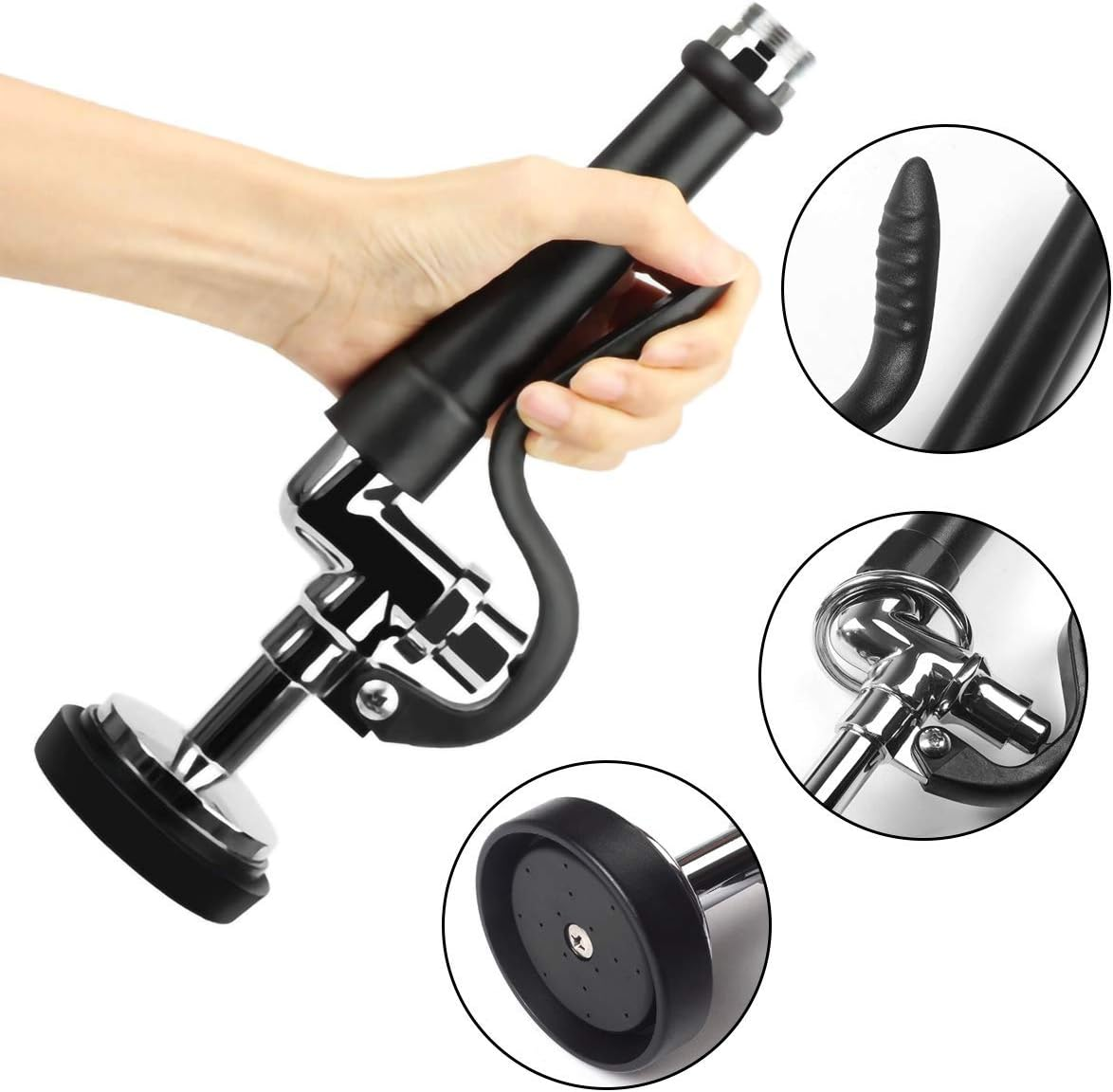 KWODE Pre-Rinse Spray Valve Head for All Commercial Kitchen Sink Faucet, High Pressure Dish Sprayer Nozzle with Hand Grip Assembly Replacement Kit for Restaurant Industrial Faucets image number 6