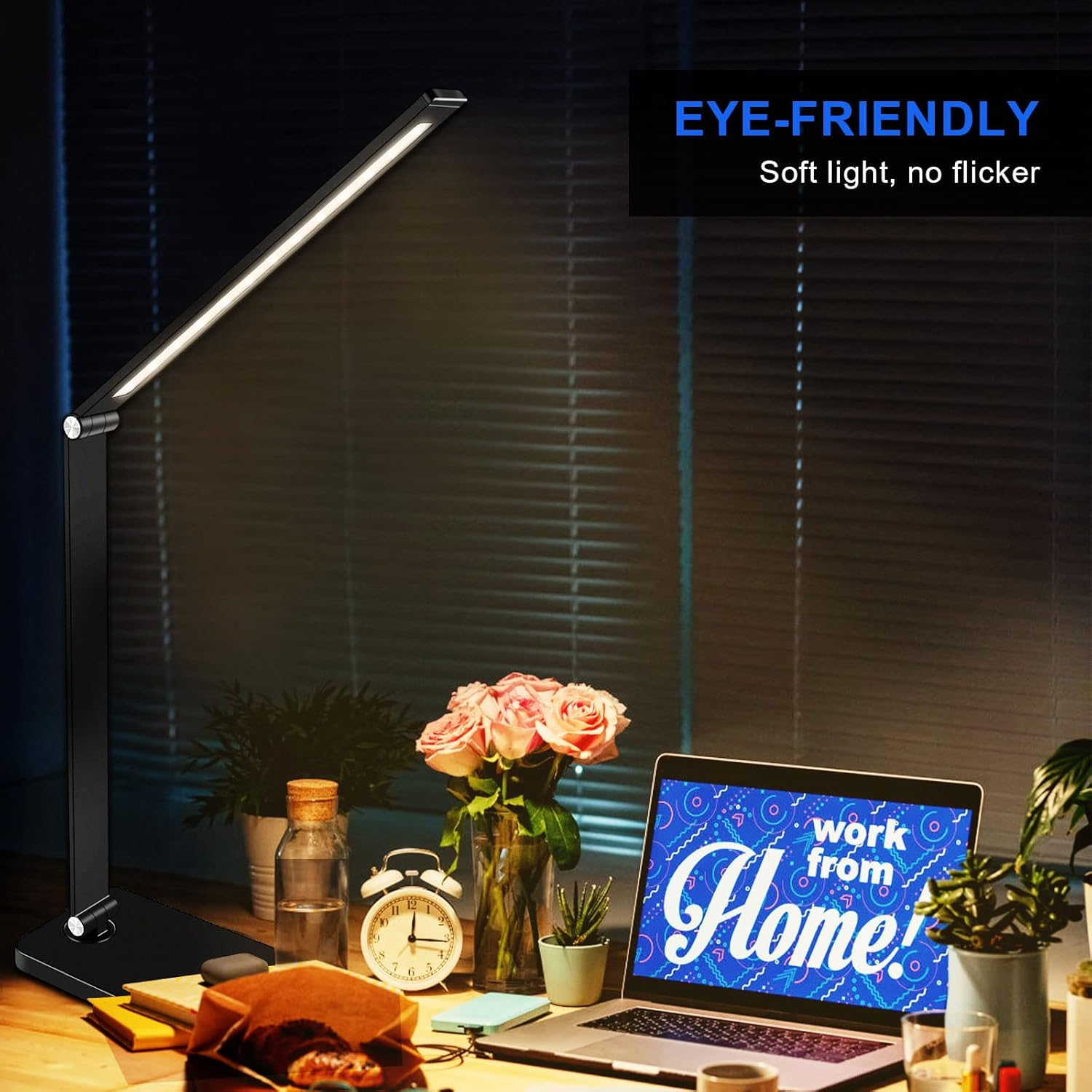 Electight LED Desk Lamp, 50 Leds Touch Control Table Lamp, USB Port, 5 Light Modes & Memory FUNC, Dimmable Eye-Care Desk Light Study Light, 30/60 Min Auto-Off Timer for Reading, Office, Study image number 4